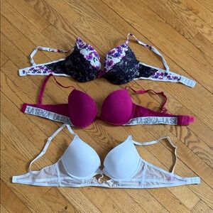La SENZA Trio: Fuchsia, Floral Black & White Bra Set